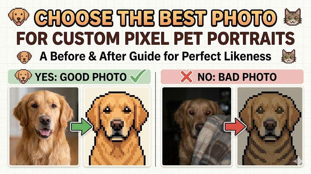 How to Choose the Best Photo for a Custom Pixel Pet Portrait