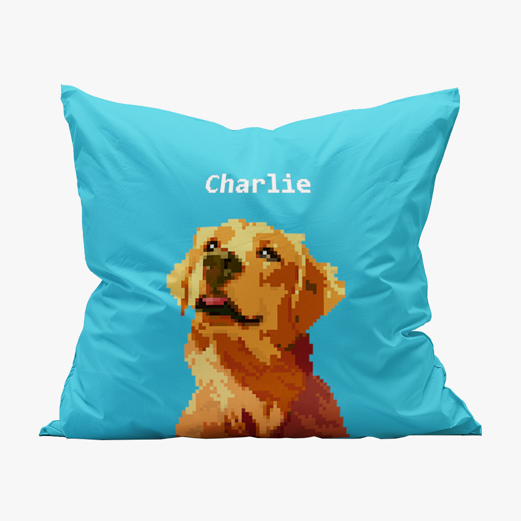 pet blue pillow
