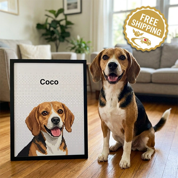 Custom Pixel Pet Portrait from Photo