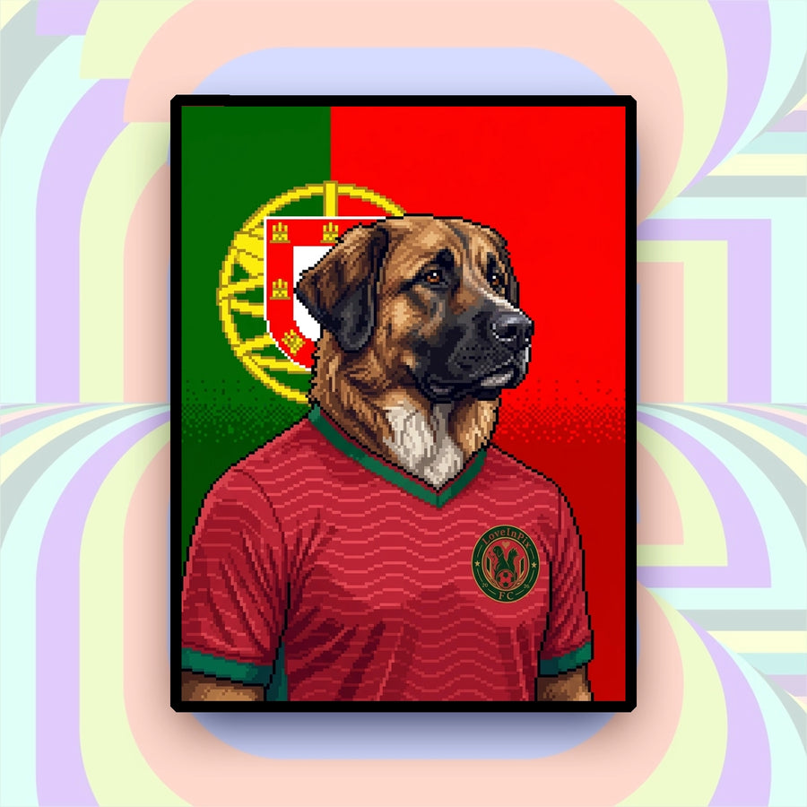 Portugal Custom Pixel Pet Portrait