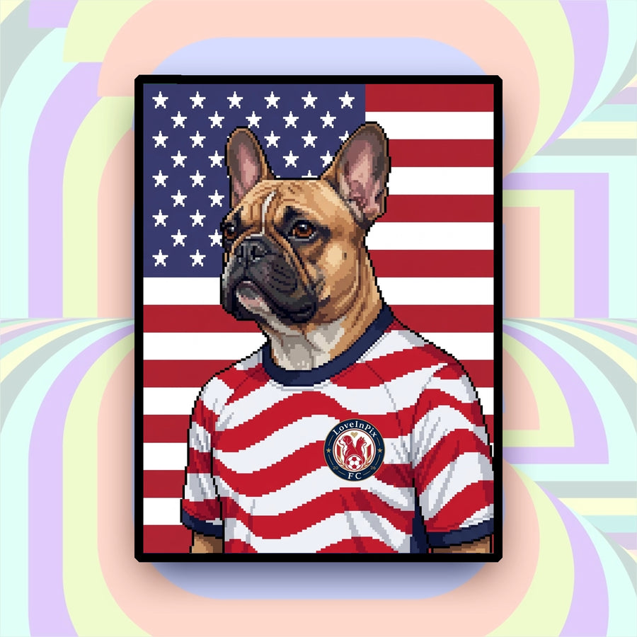 USA Custom Pixel Pet Portrait