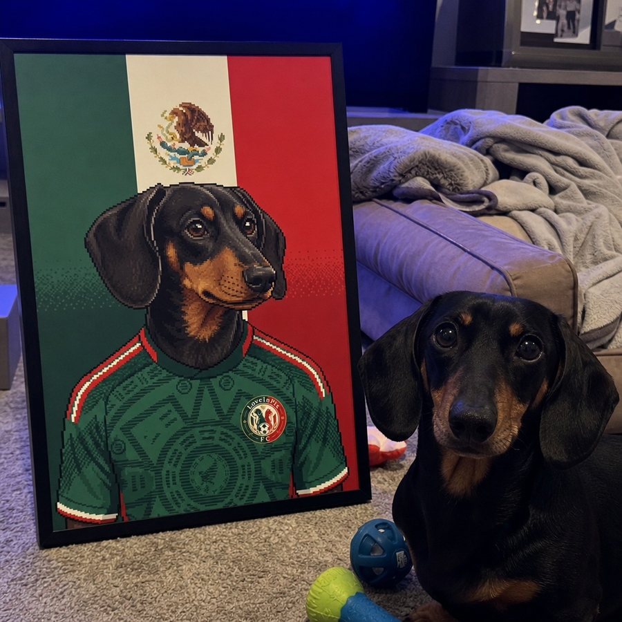 Mexico Custom Pixel Pet Portrait