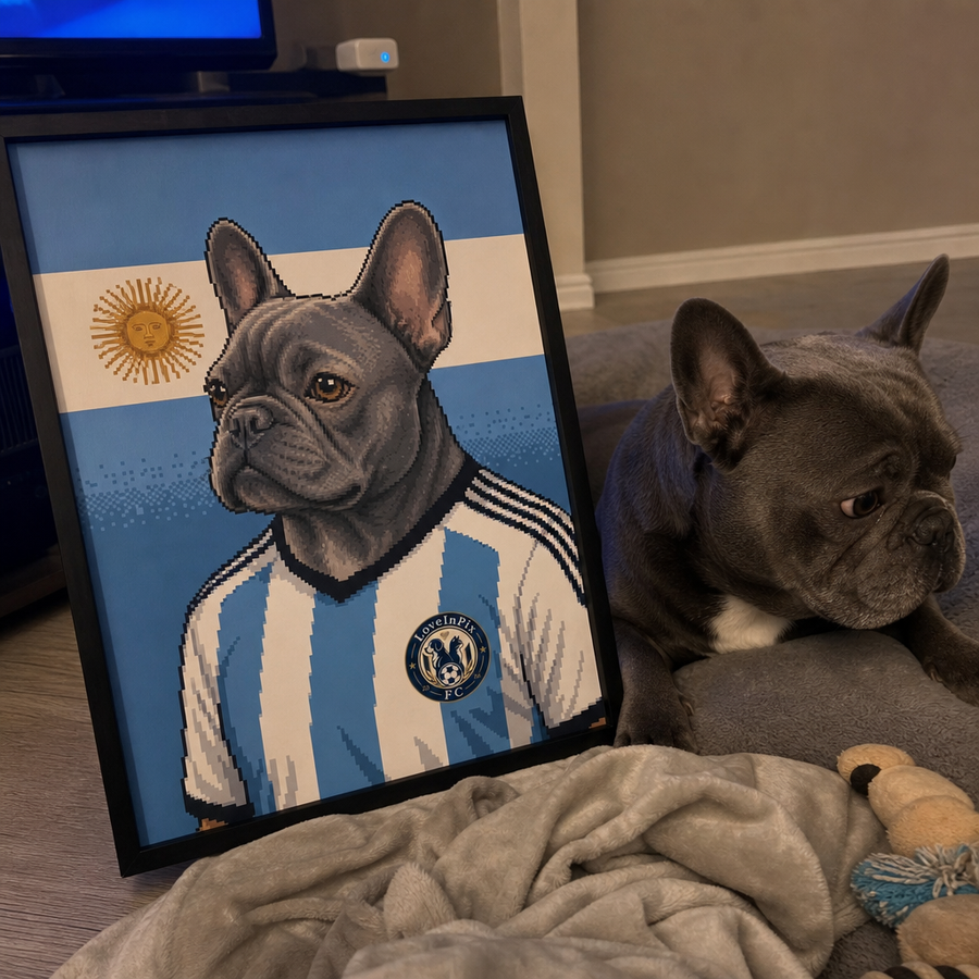 Argentina Custom Pixel Pet Portrait