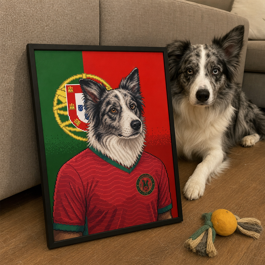 Portugal Custom Pixel Pet Portrait