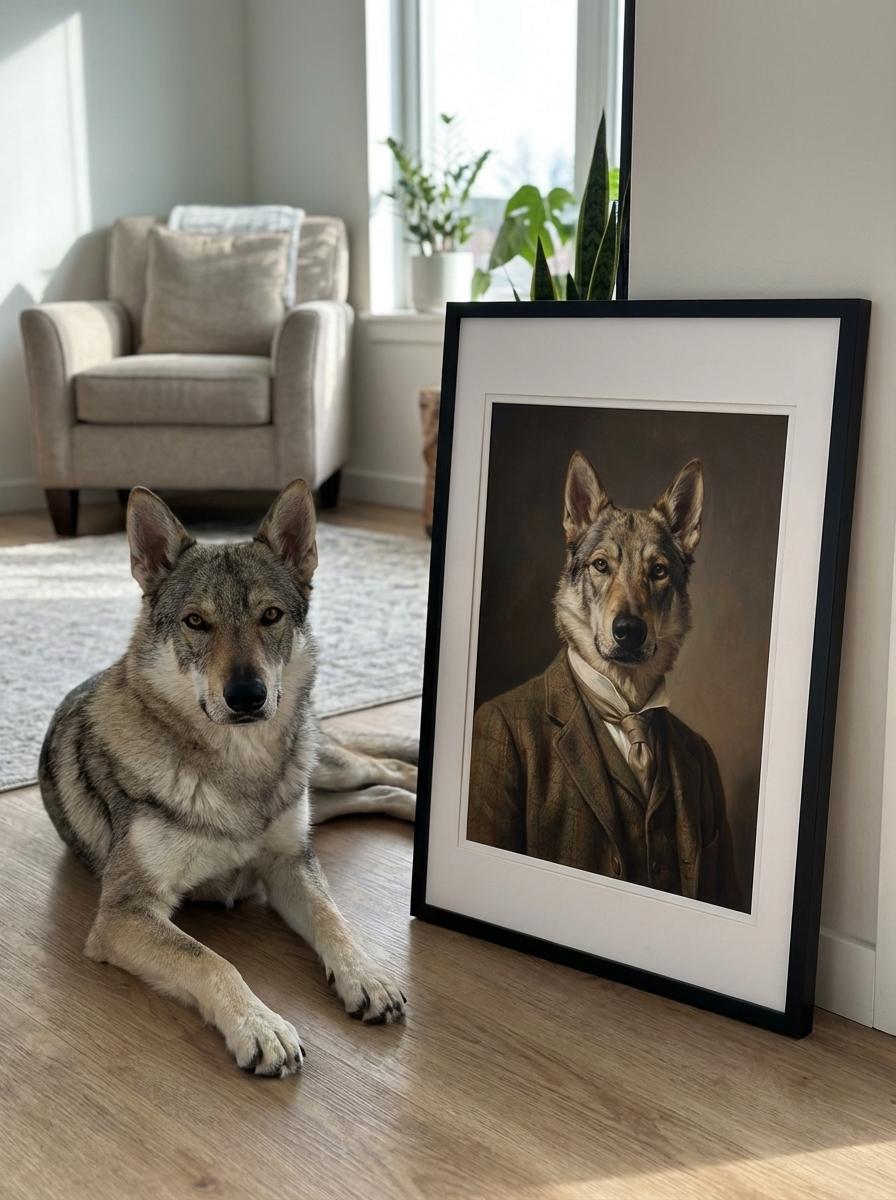 Custom Country Gentleman Pet Portrait