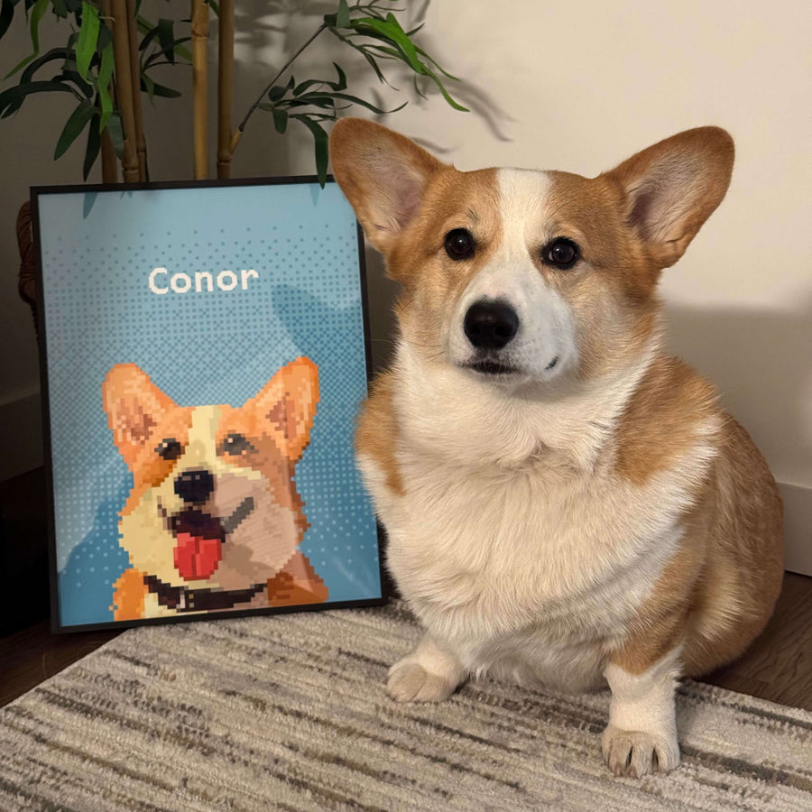 Framed Pixel Pet Portrait